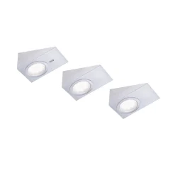 Underskabsbelysning ^ JUST LIGHT. GmbH LED underskabslampe Theo, firkantet, sæt med 3 stk
