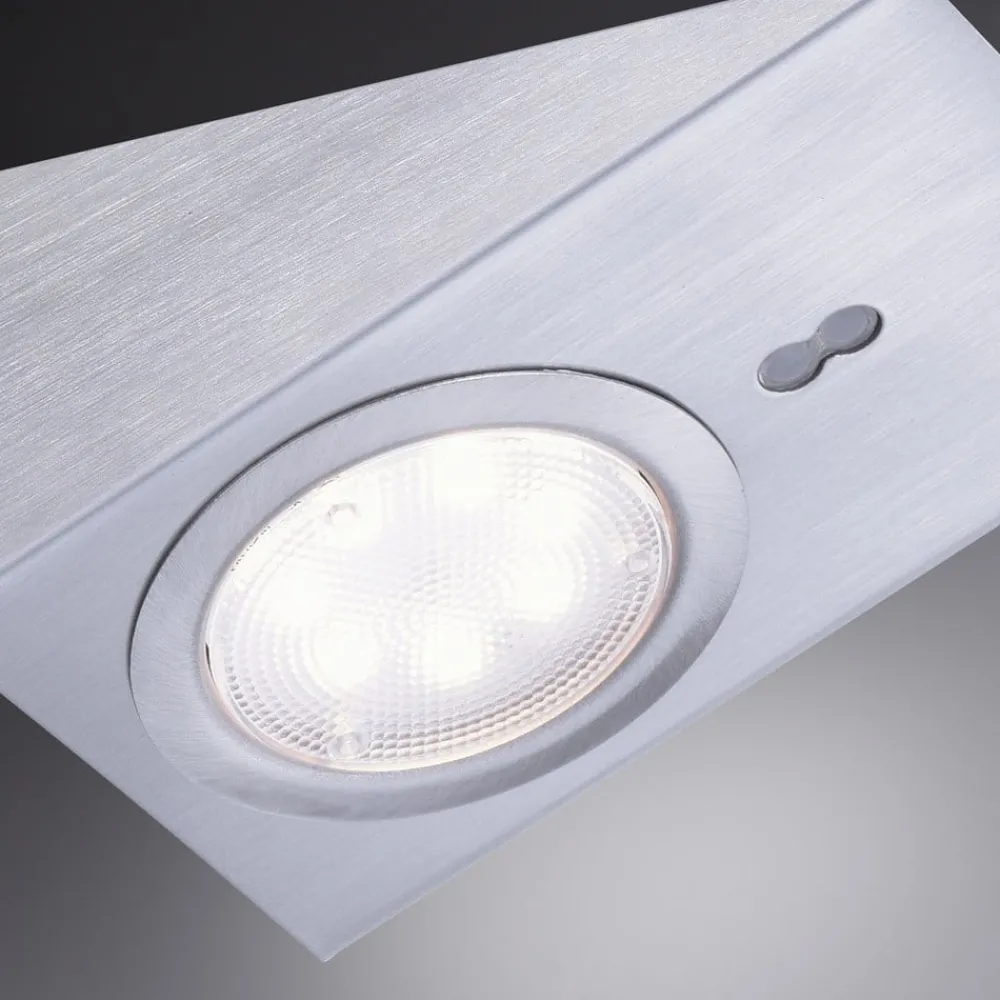 Underskabsbelysning ^ JUST LIGHT. GmbH LED underskabslampe Theo, firkantet, sæt med 3 stk