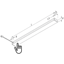 Hera Underskabsbelysning > LED underskabslampe Top-Stick FMT, 3.000K, 120cm