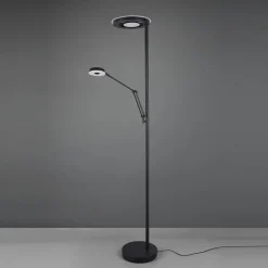 Trio Lighting Gulvlamper > LED-uplight Barrie med læselampe, sort mat