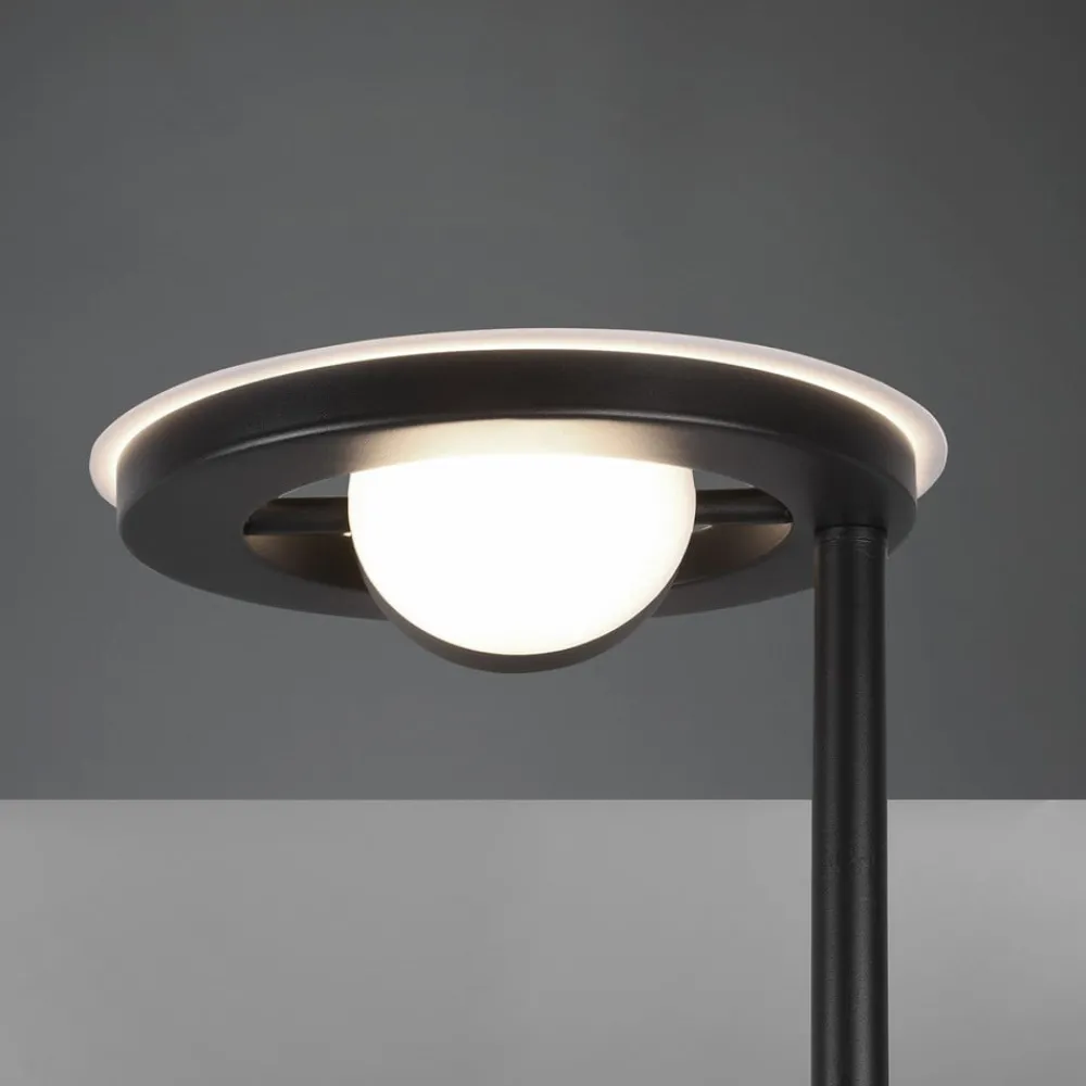 Trio Lighting Gulvlamper > LED-uplight Barrie med læselampe, sort mat