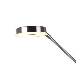 Gulvlamper ^ Trio Lighting LED-uplight Barrie med læselampe, nikkel mat