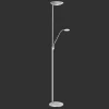ORION Gulvlamper|Gulvlamper > LED-uplight Cobra med læselampe i nikkel