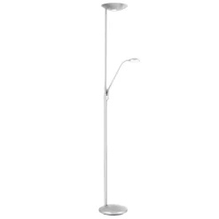 ORION Gulvlamper|Gulvlamper > LED-uplight Cobra med læselampe i nikkel