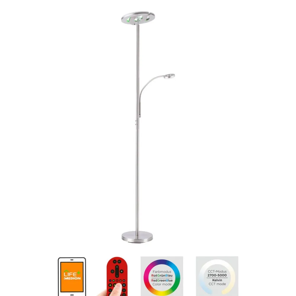 LOLA Smart Gulvlamper|Gulvlamper > LED-uplight LOLAsmart Rocco med læselampe