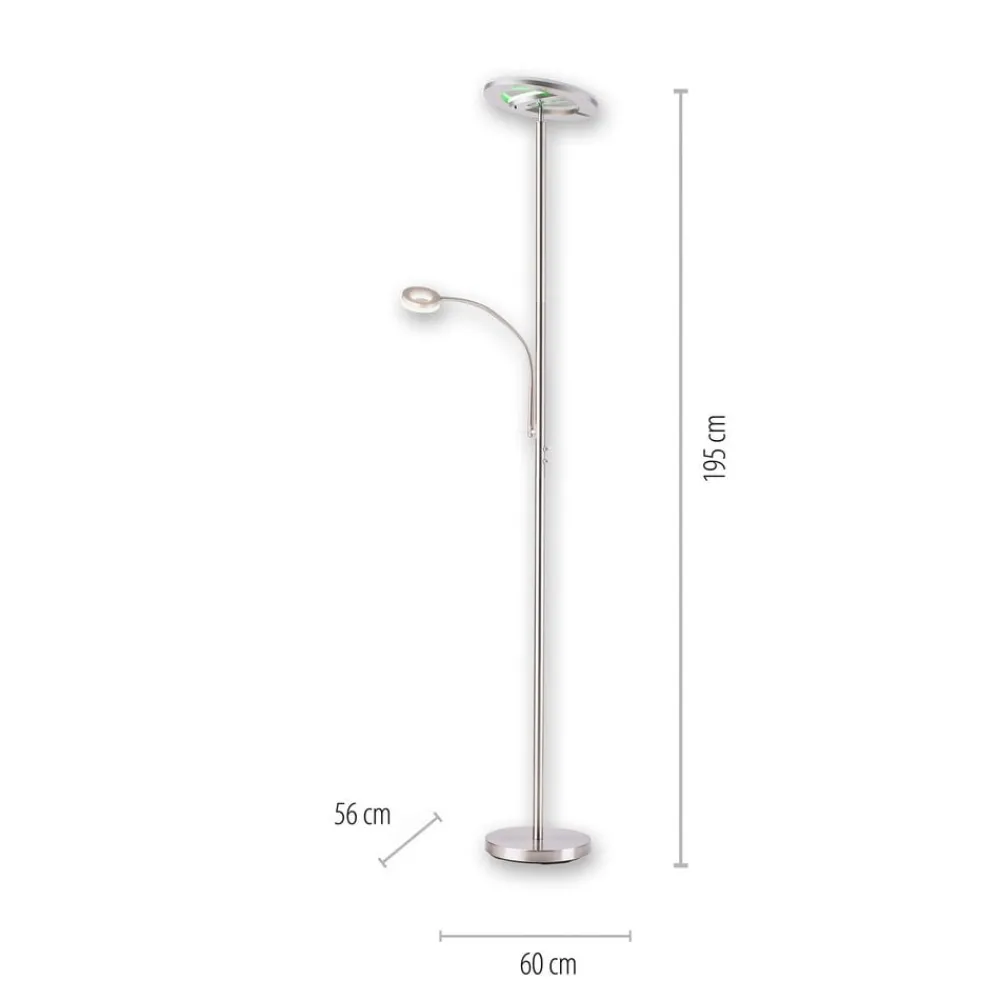 LOLA Smart Gulvlamper|Gulvlamper > LED-uplight LOLAsmart Rocco med læselampe