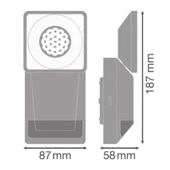 Væglampe Med Sensor|Udendørs Spot ^ LEDVANCE Endura Pro Spot sensor LED-spot 8W hvidt