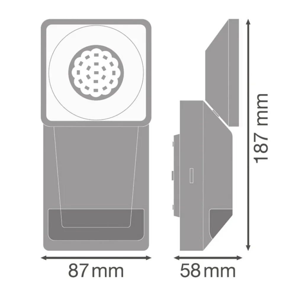Væglampe Med Sensor|Udendørs Spot ^ LEDVANCE Endura Pro Spot sensor LED-spot 8W hvidt