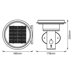 LEDVANCE Solcelle Lampe Med Sensor|Væglampe Med Sensor > Endura Solar Double Circle væg sort