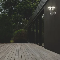 Solcelle Lampe Med Sensor|Væglampe Med Sensor ^ LEDVANCE Endura Solar Double Circle væglampe stål