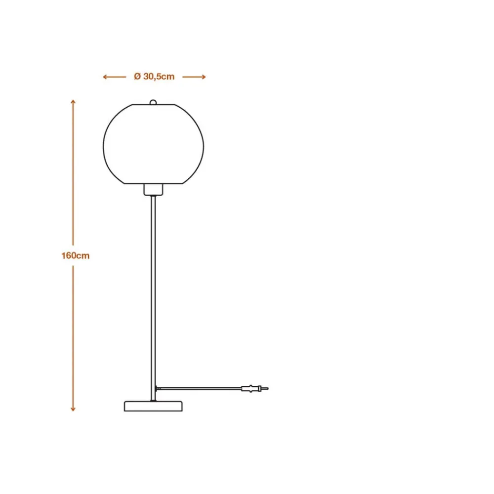 Gulvlamper|Gulvlamper ^ LEDVANCE gulvlampe Ball højde 116 cm, brun, bølgepap, E27
