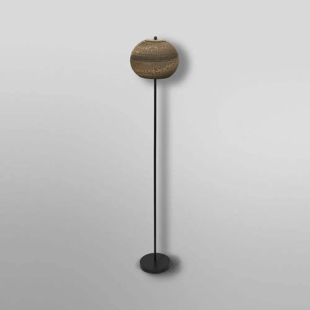Gulvlamper|Gulvlamper ^ LEDVANCE gulvlampe Ball højde 116 cm, brun, bølgepap, E27
