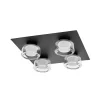 Loftlamper ^ LEDVANCE LED-loftlampe Orbis Flame, sort, 4 lyskilder, IP44