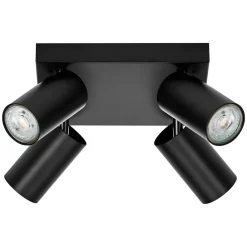 Loftlamper|Spotlights ^ LEDVANCE LED-spot Octagon dæmpbar, 4-lys firkantet sort