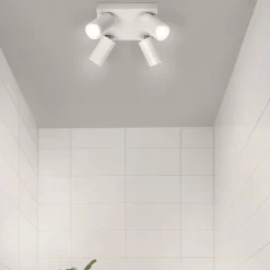 Loftlamper|Spotlights ^ LEDVANCE Octagon LED-spot, dæmpbar, 4-lys, firkantet, hvid