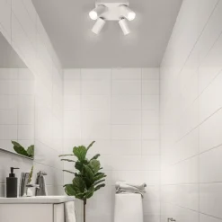 Loftlamper|Spotlights ^ LEDVANCE Octagon LED-spot, dæmpbar, 4-lys, firkantet, hvid