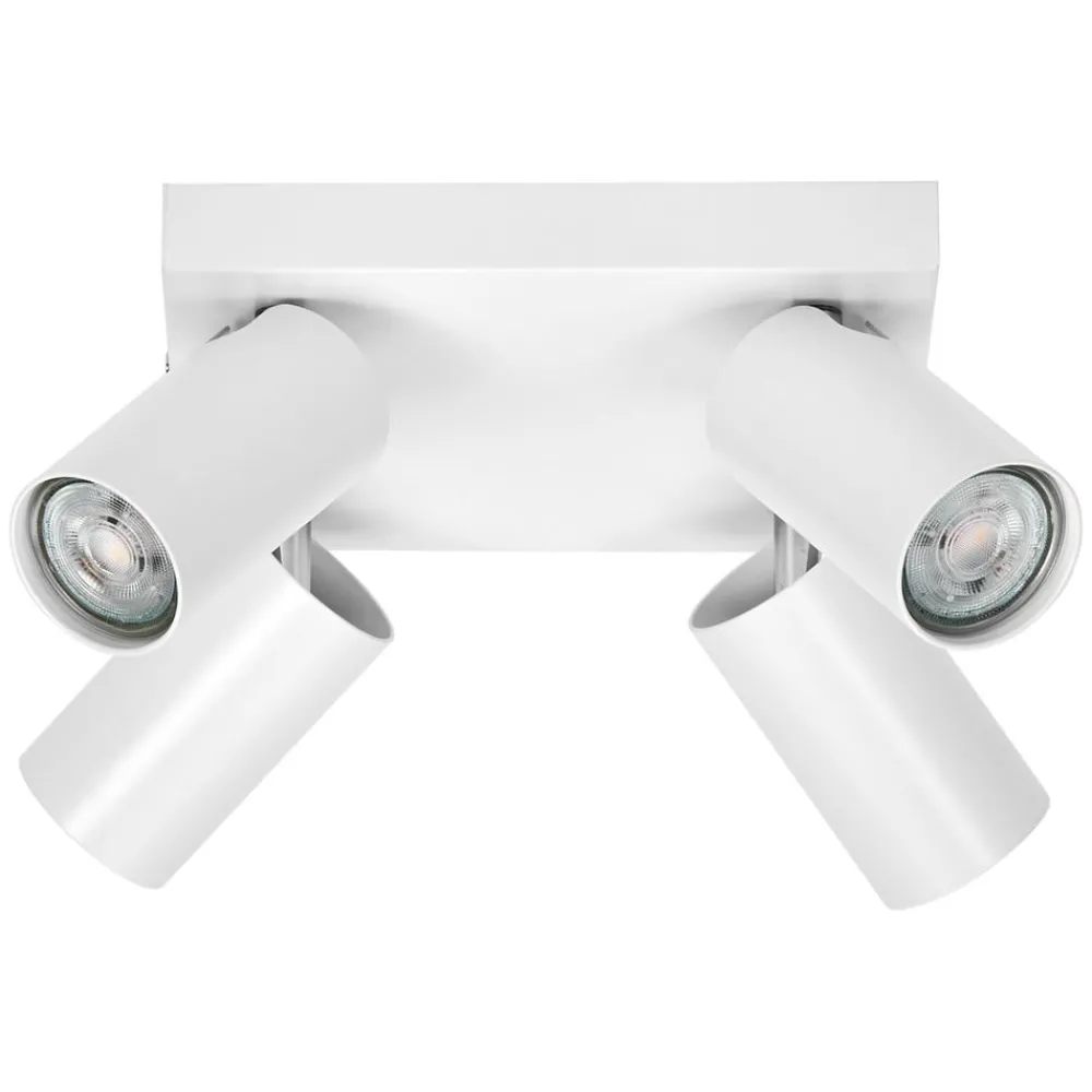 Loftlamper|Spotlights ^ LEDVANCE Octagon LED-spot, dæmpbar, 4-lys, firkantet, hvid