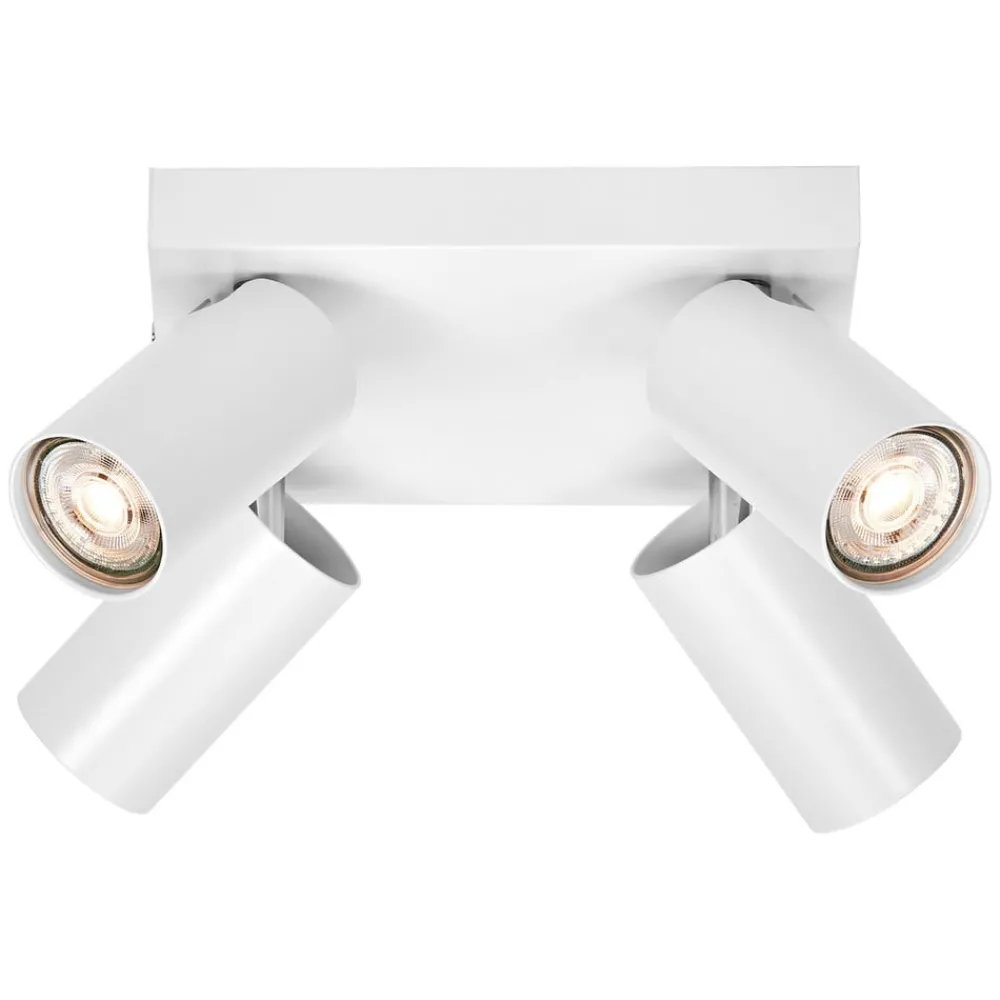 Loftlamper|Spotlights ^ LEDVANCE Octagon LED-spot, dæmpbar, 4-lys, firkantet, hvid