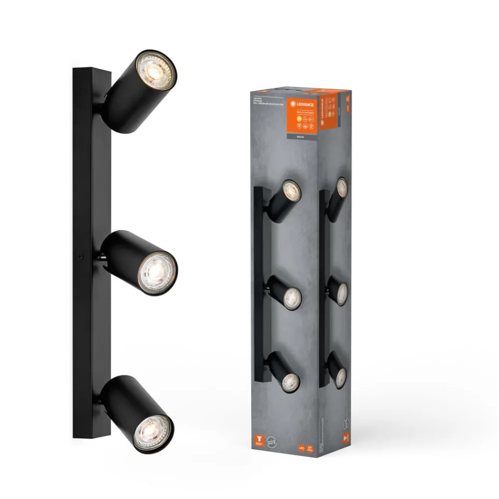 Loftlamper|Spotlights ^ LEDVANCE Octagon LED-spotlight, dæmpbar, tre pærer, sort