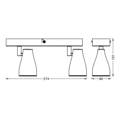 LEDVANCE Loftlamper > Pear LED-spot GU10 2 lk hvid