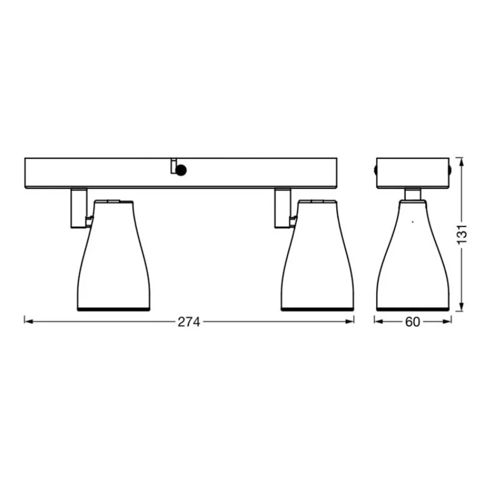 LEDVANCE Loftlamper > Pear LED-spot GU10 2 lk hvid