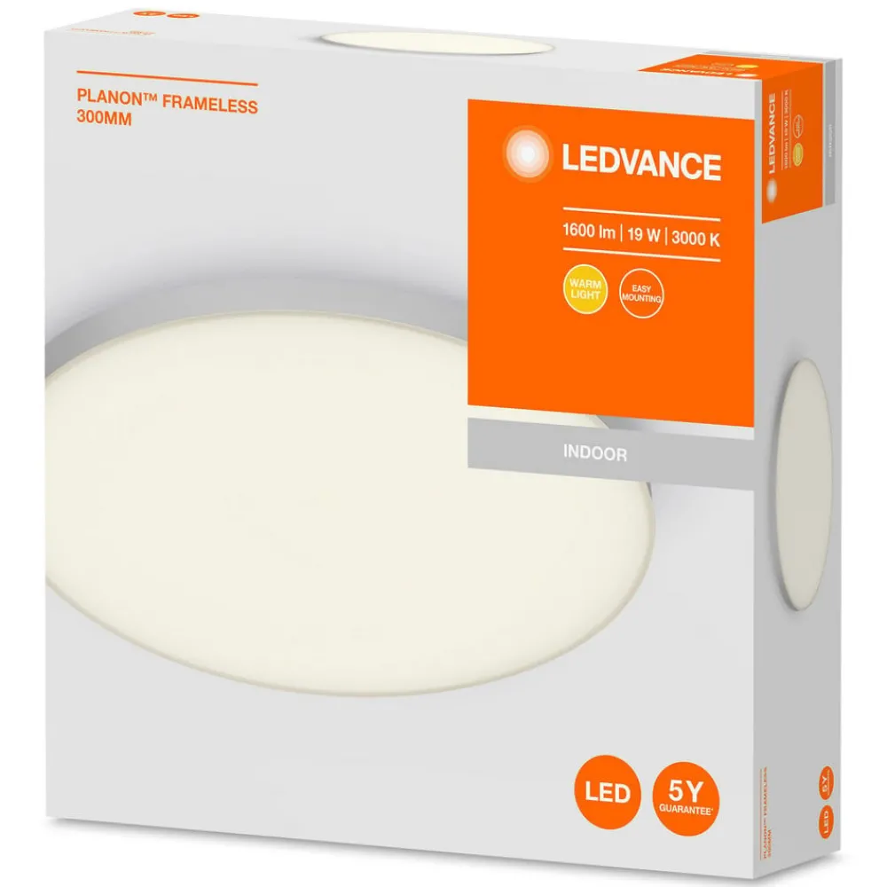 Loftlamper ^ LEDVANCE Planon Frameless Round LED-panel Ø 30 cm