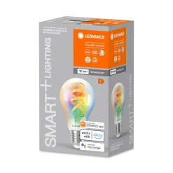 LEDVANCE SMART+ Dæmpbar Led-Pære|Filament Pære > WiFi E27 4,8W Classic klar RGB CCT