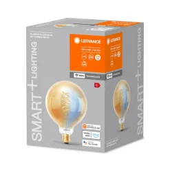 Dæmpbar Led-Pære|Filament Pære ^ LEDVANCE SMART+ WiFi E27 8W LED G125 guld 822-850