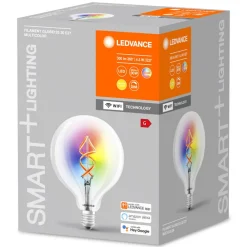 Dæmpbar Led-Pære|Filament Pære ^ LEDVANCE SMART+ WiFi Filament Globe RGBW E27 4,5 W