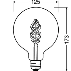 Dæmpbar Led-Pære|Filament Pære ^ LEDVANCE SMART+ WiFi Filament Globe RGBW E27 4,5 W