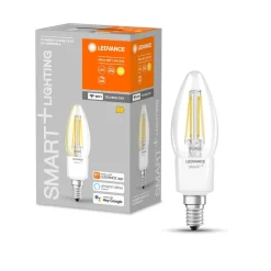 Dæmpbar Led-Pære|Filament Pære ^ LEDVANCE SMART+ WiFi Filament Candle 40 E14 4W 827