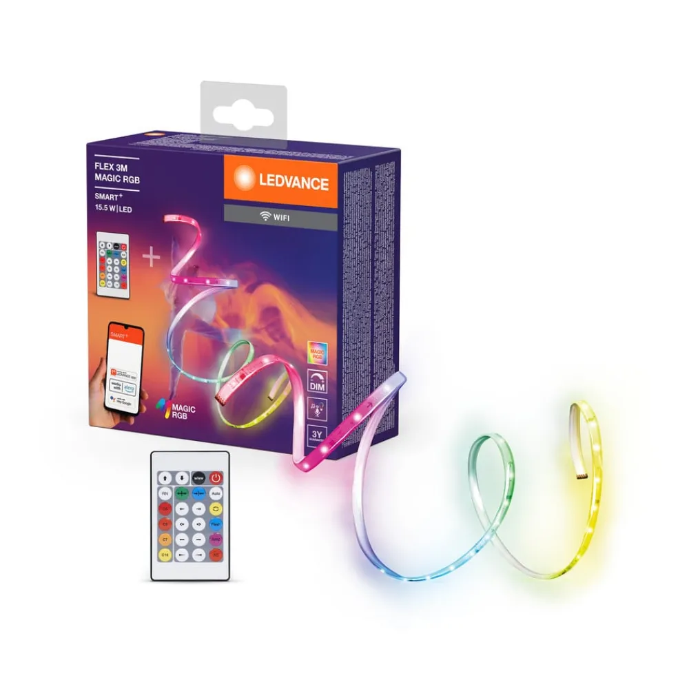 Dekorationsbelysning|Led Strips ^ LEDVANCE SMART+ WiFi Flex Magic LED-Strip RGB, 3m