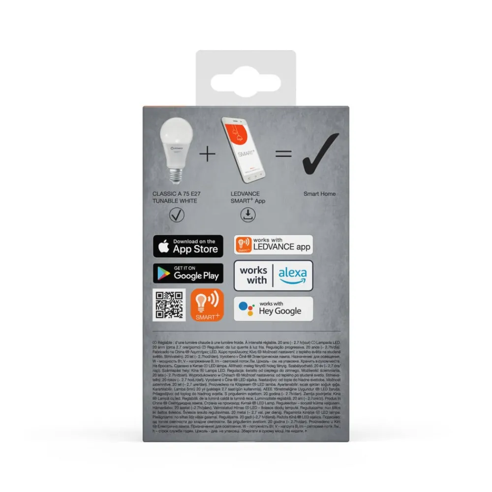 LEDVANCE SMART+ Dæmpbar Led-Pære|Smarte Lyskilder > WiFi LED-pære Classic, E27 9,5 W CCT