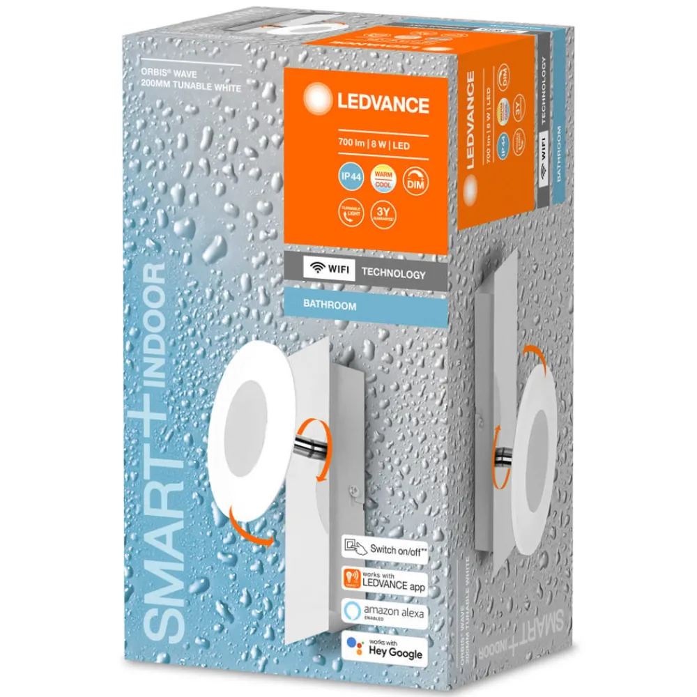LEDVANCE SMART+ Væg- Og Spejllamper > WiFi Orbis Wall Wave IP44, 1 lk
