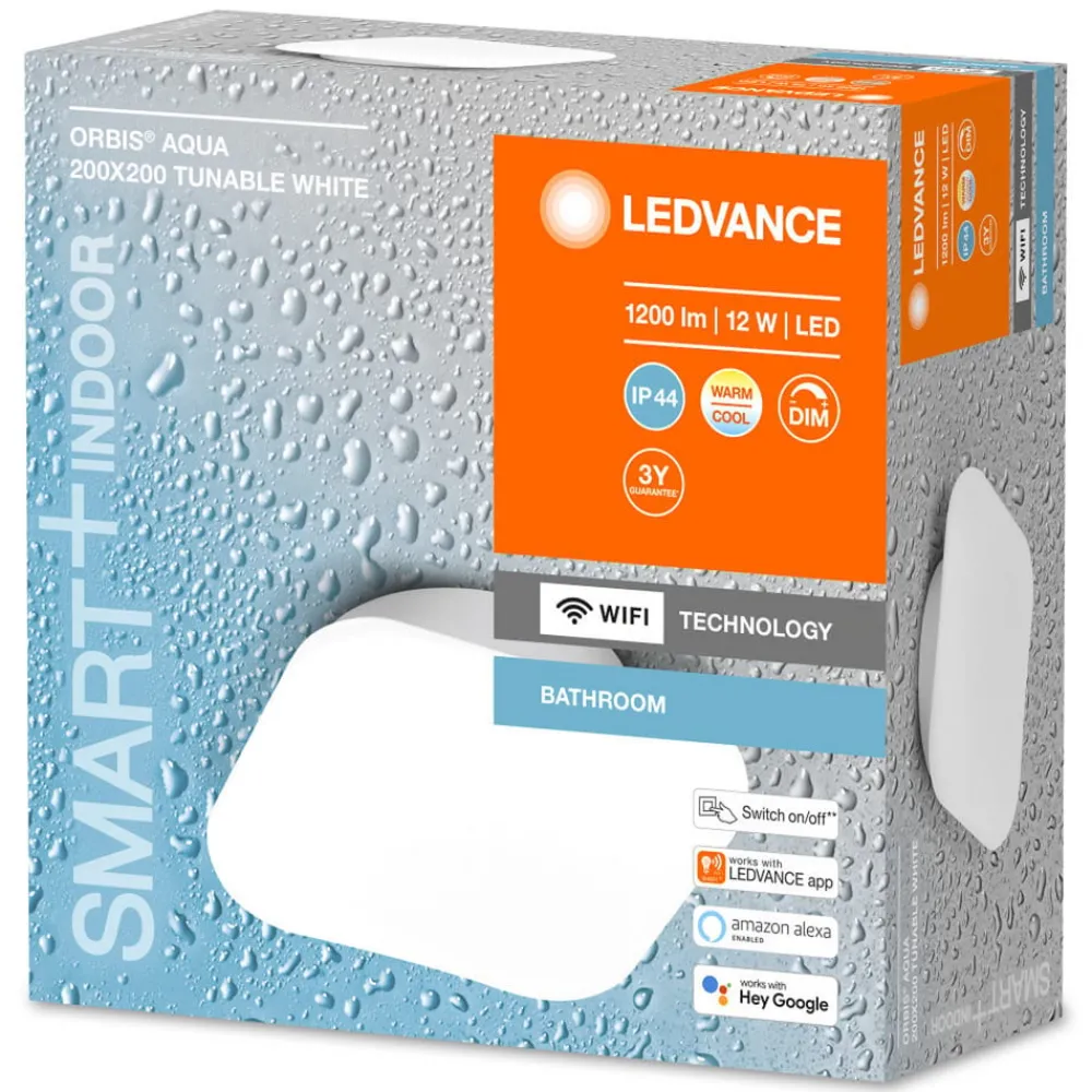 Loftlamper ^ LEDVANCE SMART+ WiFi Orbis Wall Aqua IP44 20x20 cm