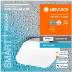 Loftlamper ^ LEDVANCE SMART+ WiFi Orbis Wall Aqua IP44 20x20 cm