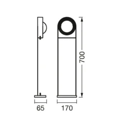 Gadebelysning ^ LEDVANCE SMART+ WiFi Swing Round LED-gadelampe
