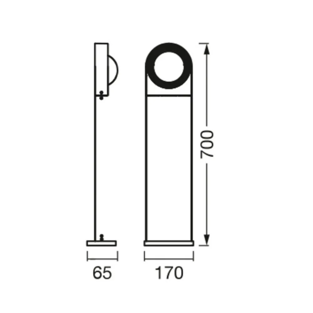 Gadebelysning ^ LEDVANCE SMART+ WiFi Swing Round LED-gadelampe