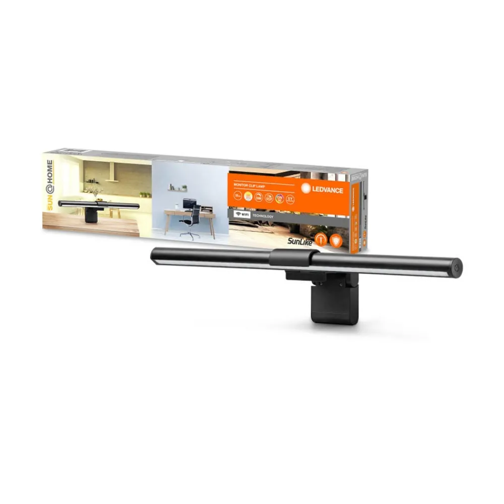 LEDVANCE SMART+ Arbejdsrum/Kontor|Bordlamper > LEDVANCE SUN@Home Monitor clip-lampe, sort