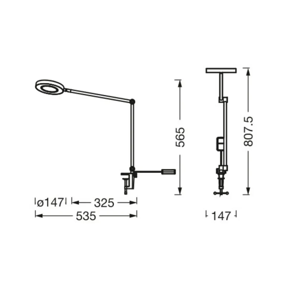 LEDVANCE SMART+ Arbejdsrum/Kontor > LEDVANCE SUN@Home Panan Desk Disc, klemme, hvid