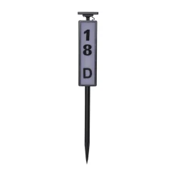 STAR TRADING Solcellelamper|Gadebelysning > LED-vejlampe solcelle Pathy med husnummer
