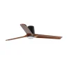 Loftventilatorer ^ FARO BARCELONA LED-ventilator Heywood L, sort/træfarvet, DC, støjsvag, CCT