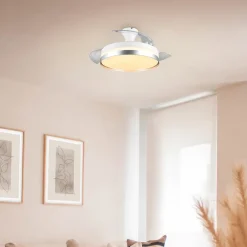 Reality Leuchten Loftventilatorer > LED-ventilator Lindberg DC lydsvag Ø 100 cm CCT fjernbetjening