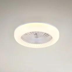 Loftventilatorer ^ Reality Leuchten LED-ventilator Mora, DC, støjsvag, Ø 45 cm, CCT, fjernbetjening