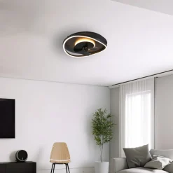 Reality Leuchten Loftventilatorer > LED-ventilator Sortland, DC, støjsvag, 50 cm, CCT, fjernbetjening