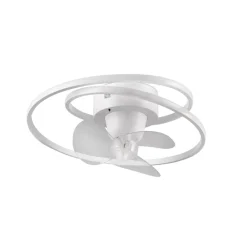 Loftventilatorer ^ Reality Leuchten LED-ventilator Umea, hvid, DC, støjsvag, Ø 50 cm, CCT, fjernbetjening