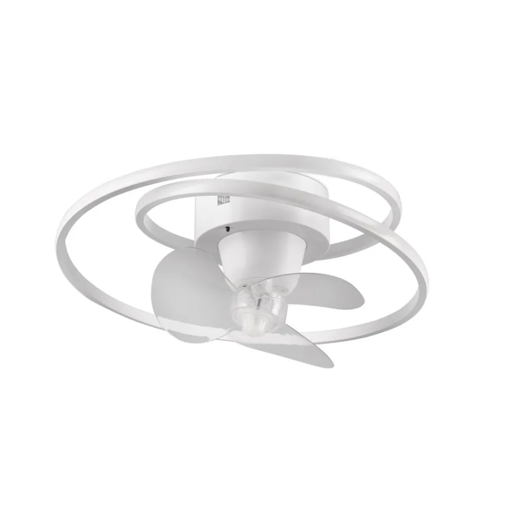 Loftventilatorer ^ Reality Leuchten LED-ventilator Umea, hvid, DC, støjsvag, Ø 50 cm, CCT, fjernbetjening