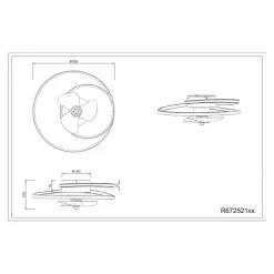 Reality Leuchten Loftventilatorer > LED-ventilator Umea, krom, DC, støjsvag, Ø 50 cm, CCT, fjernbetjening