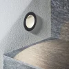Lucande Væglamper > LED-vægindbygningslampe Pordis, IP65, rund