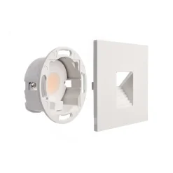 Indbygningsspots|Spotlights ^ Deko-Light LED-vægindbygningslampe SET Alwaid, hvid 8 x 8 cm, niveau 2.700 K